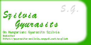 szilvia gyurasits business card